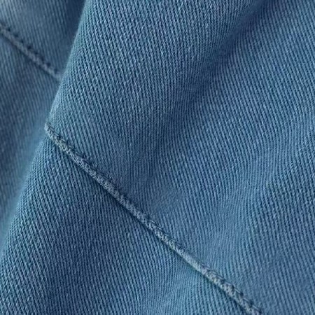 针织牛仔面料跨境专供针织瑜伽牛仔外套布料布匹箱包服饰面料定制