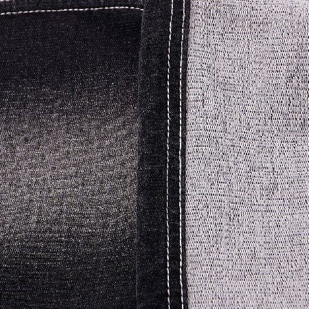 350g牛仔布厂家供应批发面料黑色服装弹力扎染