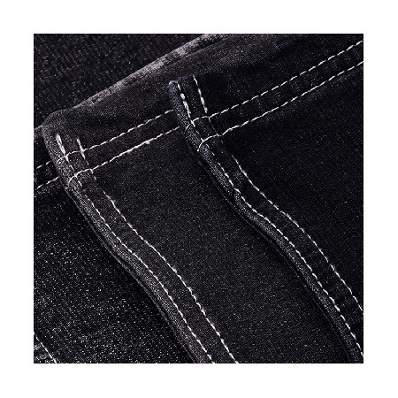 350g牛仔布厂家供应批发面料黑色服装弹力扎染